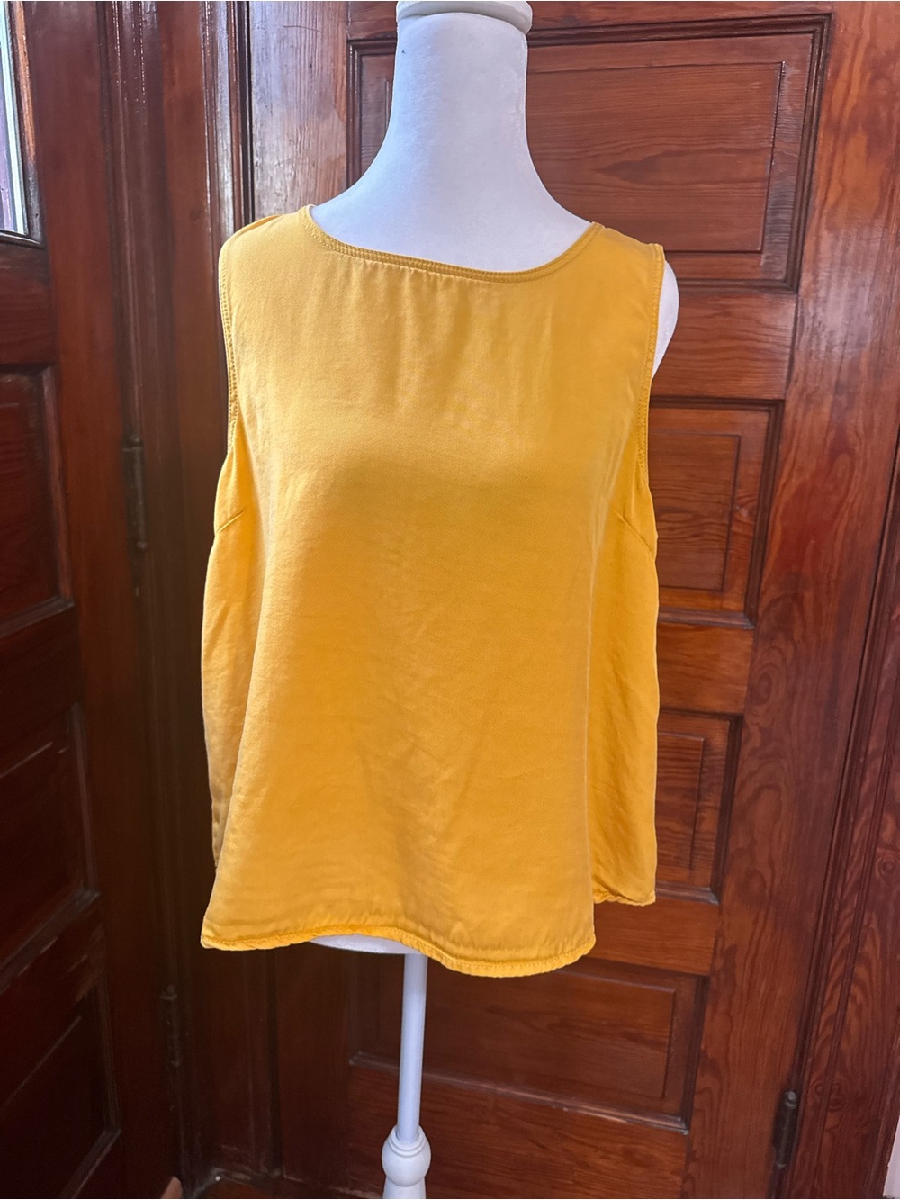 C&C California Yellow Sleeveless Tank with back buttons